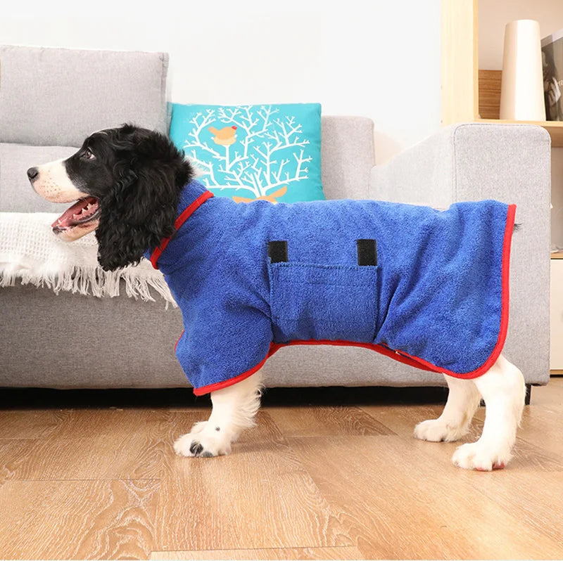 Dog bathrobe absorbent microfiber drying coat — image 2