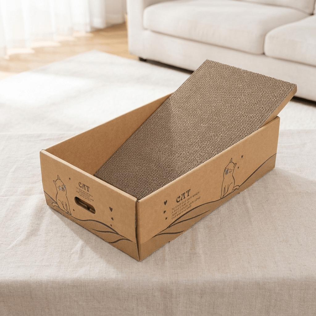 Reversible cardboard wave cat scratch ramp lounge — image 1