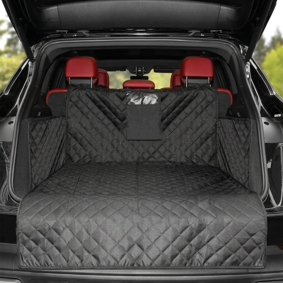 Heavy-duty waterproof SUV cargo liner with bumper flap for dogs — image 1