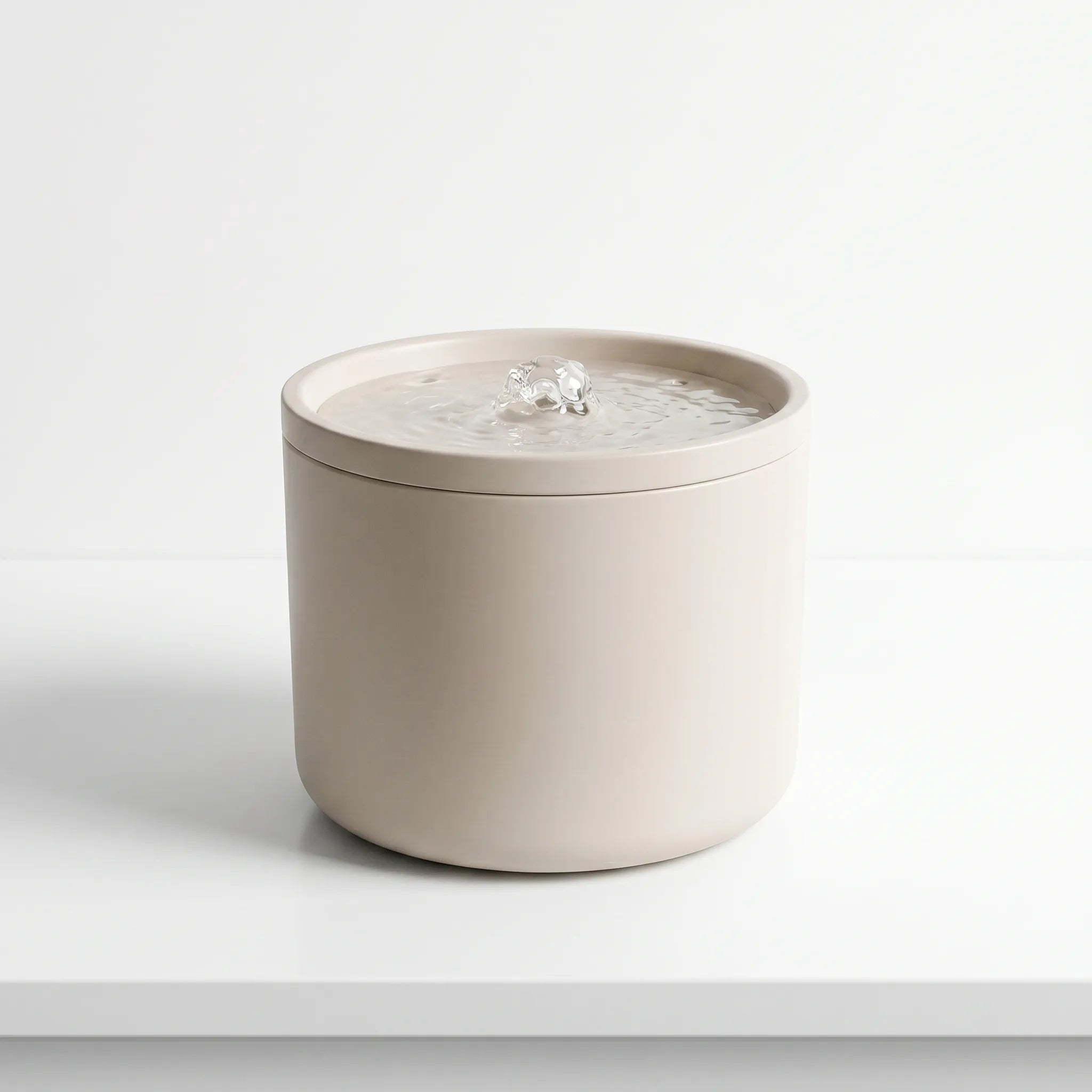 Ceramic cat water fountain with 4-layer filtration and silent pump — image 2