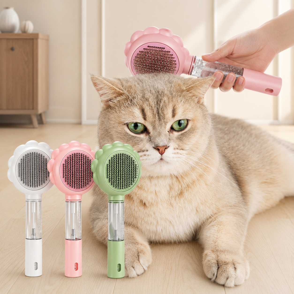 Pawzex 2-in-1 Self Cleaning Pet Brush