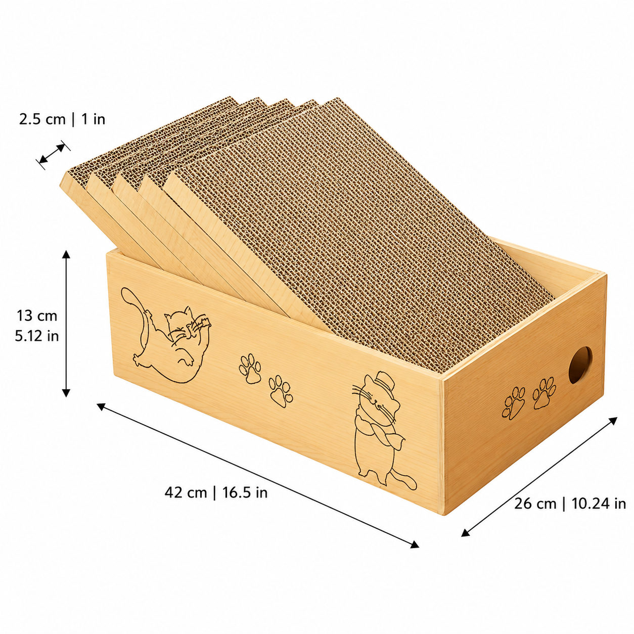 Reversible cardboard wave cat scratch ramp lounge — image 2