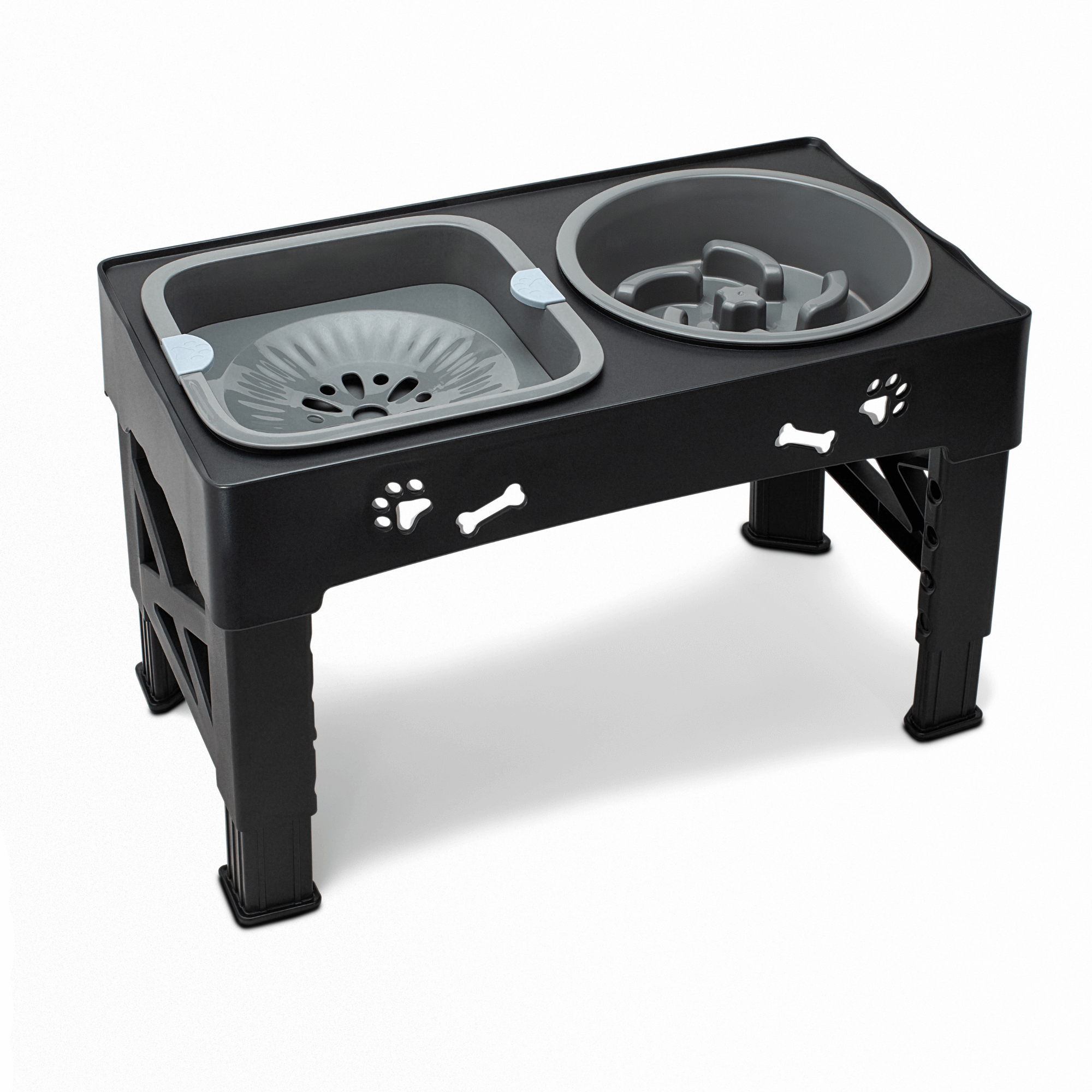 Elevated Dog Bowls That Ease Neck Strain | Adjustable Slow Feeder Stand