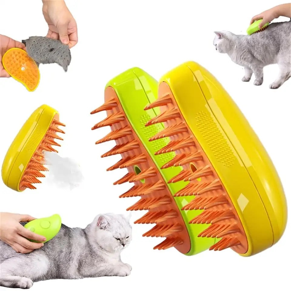 Steamy Pet Brush | Mist Grooming Comb for Shedding Season