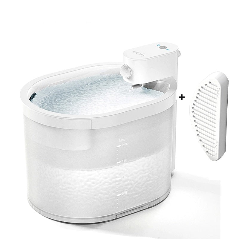 USB rechargeable 2L motion sensor cat water fountain with 6-layer filtration — image 2