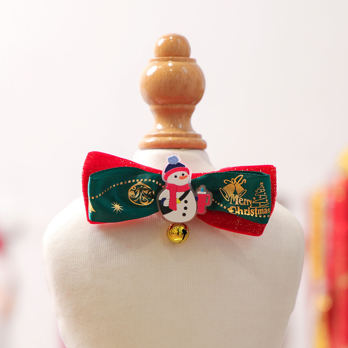 Christmas bell and bow dog collar — image 2