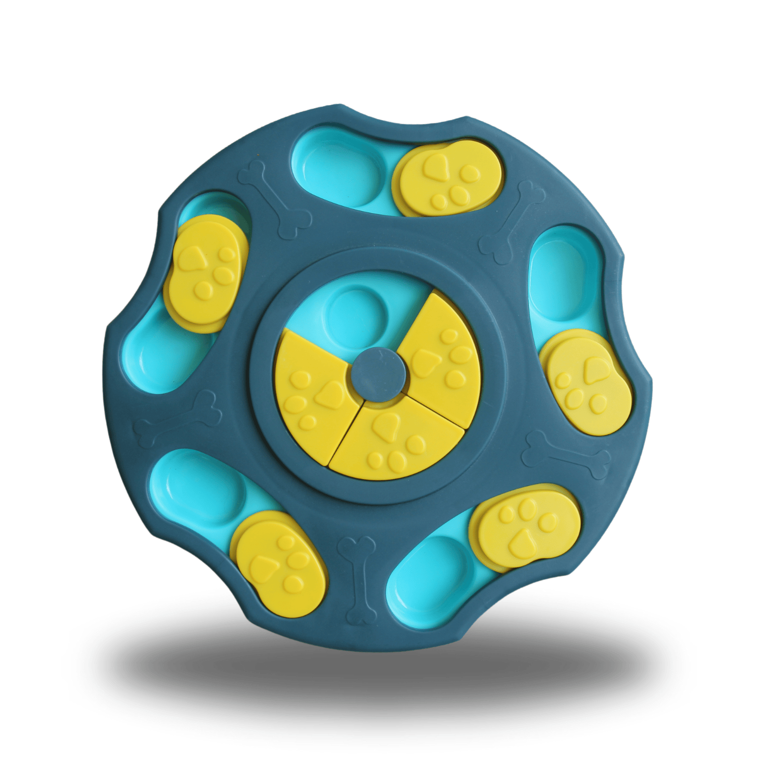 Beginner dog puzzle toy with simple treat compartments — image 1