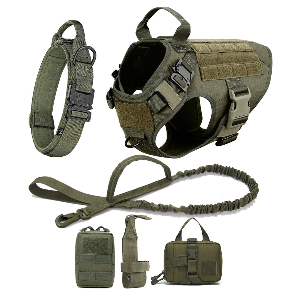 Tactical dog harness vest with top handle for walks and training — image 2