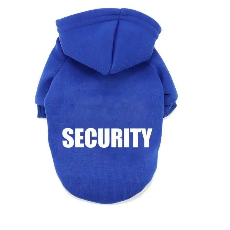 Winter dog hoodie with leash hole soft fleece
